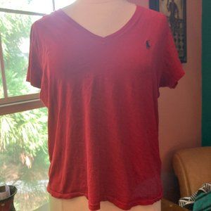 Polo red v-neck t-shirt